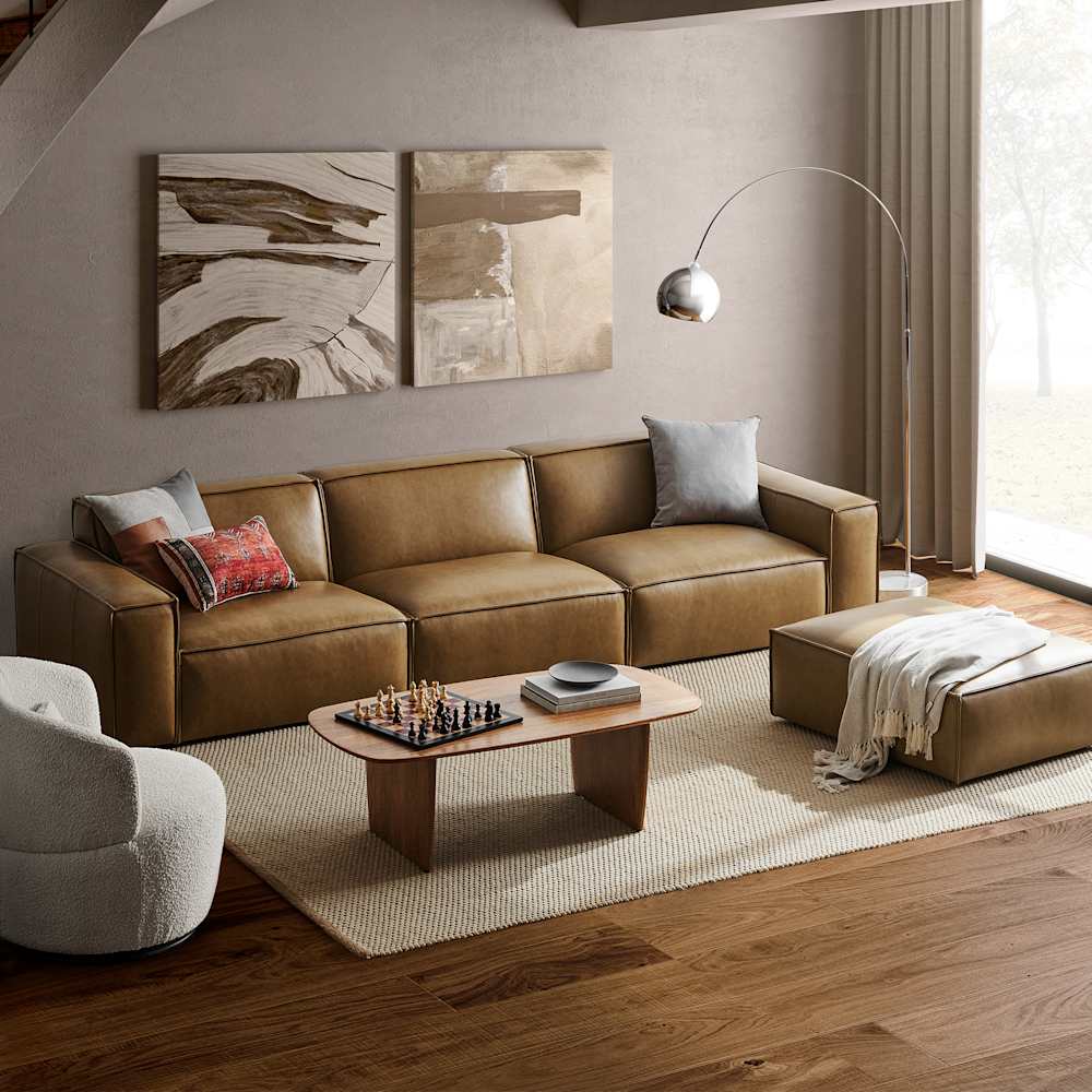 Jonathan-Extended-3-Seater-Sofa-with-Ottoman-Leather-Caramel-Lifestyle-Crop