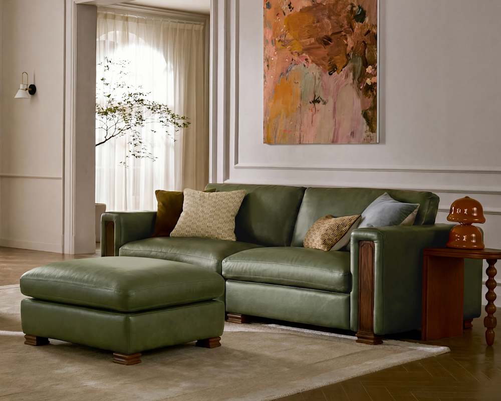 Kagan-Leather-3-Seater-Sofa-Moss-With-Rumi-Chair-With-Ottoman-Caramel-Set_1